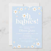 Oh Babies! Daisy pale blue Baby Shower