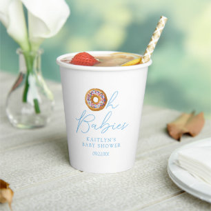 Oh Babies Doughnut Sprinkle Twin Boys Baby Shower Paper Cups