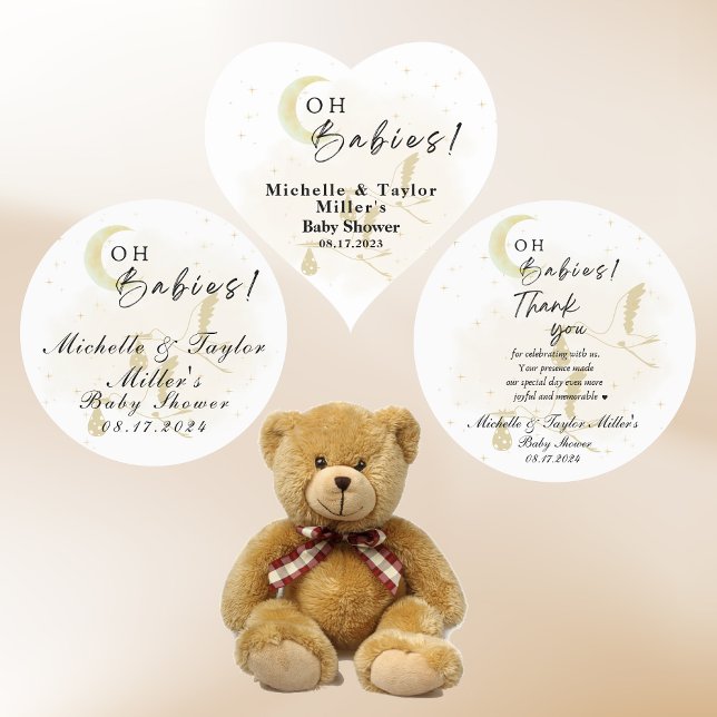 Oh Babies ! Sticker Baby shower Neutre Twin Stores (Créateur téléchargé)