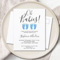 Oh Babies Twin Boys Couples Baby Shower