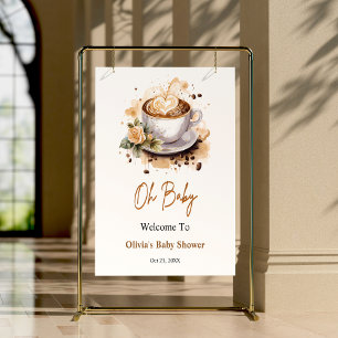 Oh Baby A Baby is Brewing Baby Shower Welcome Poster