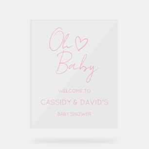 Oh Baby Acrylic Baby Shower Sign