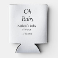 Oh baby add name baby shower date simple minimal t