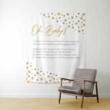 Oh, Baby! Baby Shower Backdrop- Large