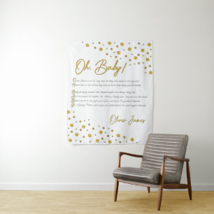 Oh, Baby! Baby Shower Backdrop-XL-2 Tapestry