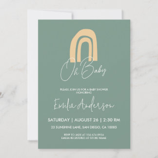 Oh Baby, Baby shower Boho Invitation