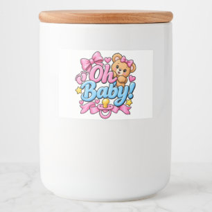 Oh Baby! Baby Shower Celebration Design Food Label