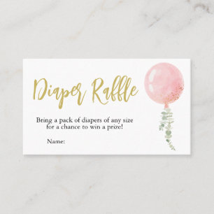 Oh Baby Baby Shower Diaper Raffle Business Card