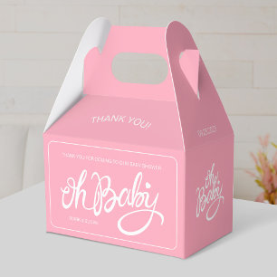 Oh baby - Baby Shower Gable Box - Girl