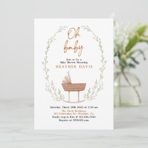 Oh Baby, Baby shower, Gender neutral  Invitation