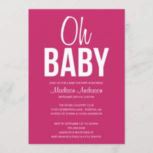 OH BABY! BABY SHOWER INVITATIONS
