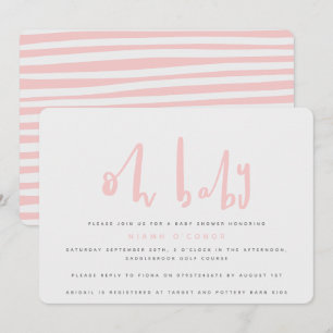 Oh baby, baby shower party invitation