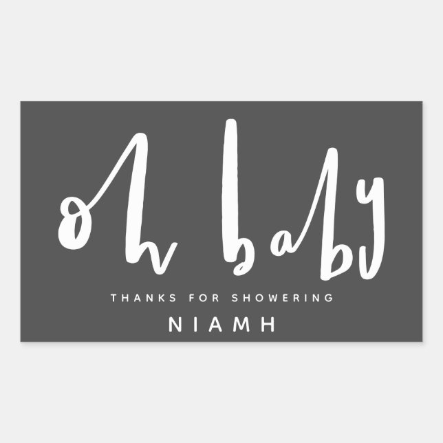 Oh Baby, baby shower Sticker (Front)