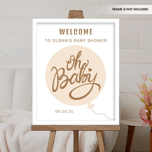 Oh Baby - Baby Shower Welcome Poster - Balloon (Creator Uploaded)