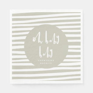 Oh baby baby twin baby shower party napkins