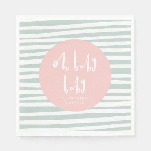 Oh baby baby twin baby shower party napkins