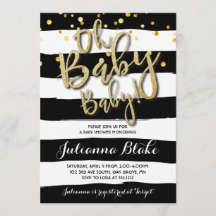 Oh Baby Baby Twins Baby Shower Invitation