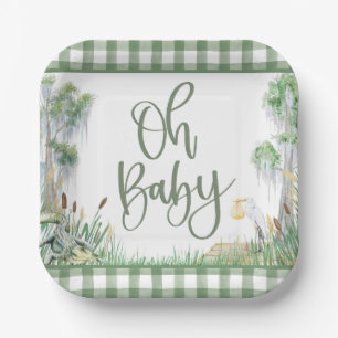 Oh Baby Bayou Swamp Baby Shower Paper Plate