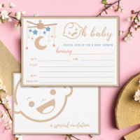 Oh Baby Big Baby Face Neutral Baby Shower Fill In