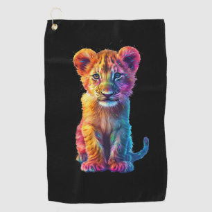Oh Baby Big Cat Cub  Golf Towel