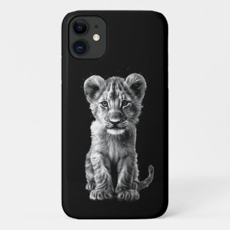 Oh Baby Big Cat Cub Grey iPhone 11 Case