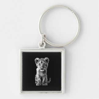 Oh Baby Big Cat Cub Grey Keychain