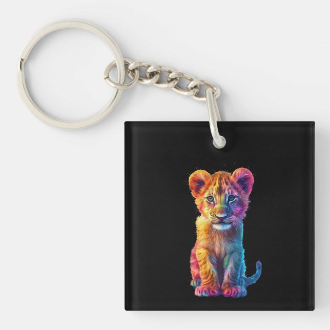 Oh Baby Big Cat Cub  Keychain (Front)