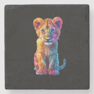 Oh Baby Big Cat Cub Stone Coaster