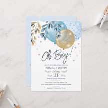Oh Baby Blue Balloons Baby Shower