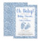 Oh Baby Blue Glitter Baby Feet Baby Shower