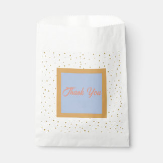 Oh Baby Blue Gold Ginkgo Leaf Baby Shower Favour Bag
