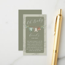 Oh Baby Botanical Sage Books for Baby Shower