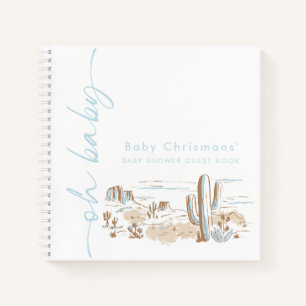 Oh Baby Boy Baby Shower Guestbook Notebook