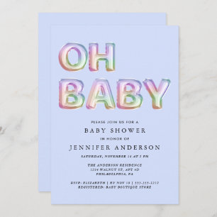 Oh Baby Boy Shower Invitation