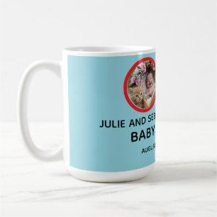 Oh Baby Cat Image Baby Shower Blue Coffee Mug