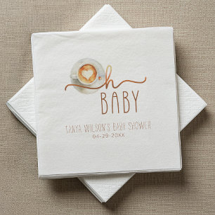 Oh Baby Coffee Baby Shower  Napkin