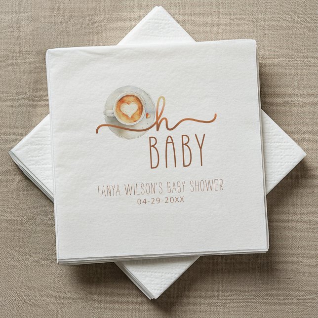 Oh Baby Coffee Baby Shower  Napkin (Oh baby - Napkins)