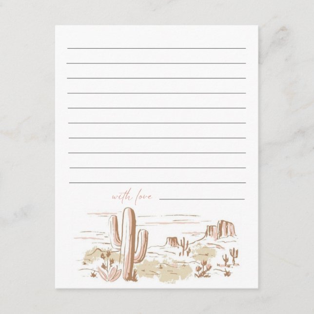 Oh Baby Cowgirl Baby Shower Advice  Card (Front)