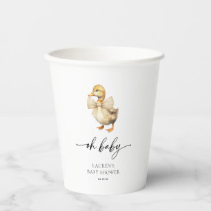 Oh Baby Cute Duck Baby Shower Paper Cups
