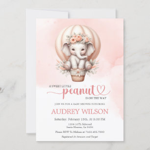 Oh, Baby Cute Elephant Baby Shower Is on the Way Invitation