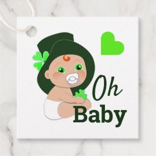 Oh Baby Cute Irish Baby Shower Favour Tags