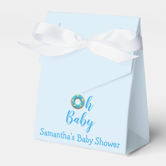 Oh Baby Doughnut Baby Shower Favor Box (Front Side)