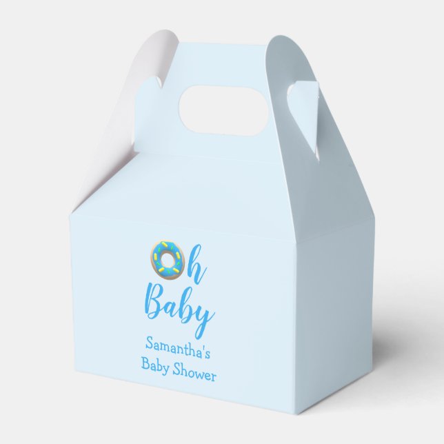 Oh Baby Doughnut Baby Shower Favor Box (Front Side)