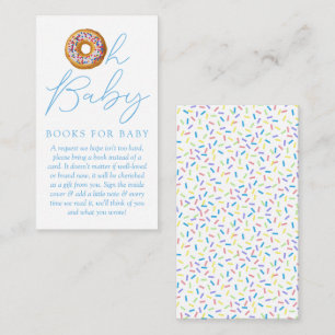 Oh Baby Doughnut Sprinkle Baby Shower Book Request Enclosure Card