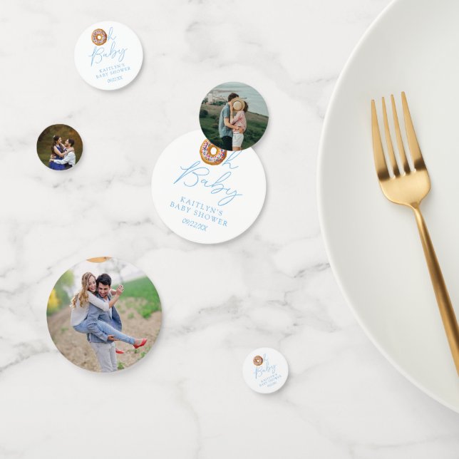 Oh Baby Doughnut Sprinkle Boys Baby Shower Photo Confetti (Group)