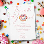 Oh Baby Doughnut Sprinkle Girls Baby Shower Thank You Card<br><div class="desc">Say thank you in style with these trendy baby shower thank you cards. The template wording is easy to personalize and your family and friends will be thrilled when they receive these fabulous thank yous.</div>