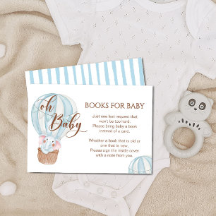 Oh Baby Elephant in Hot Air Balloon Books for Baby Enclosure Card