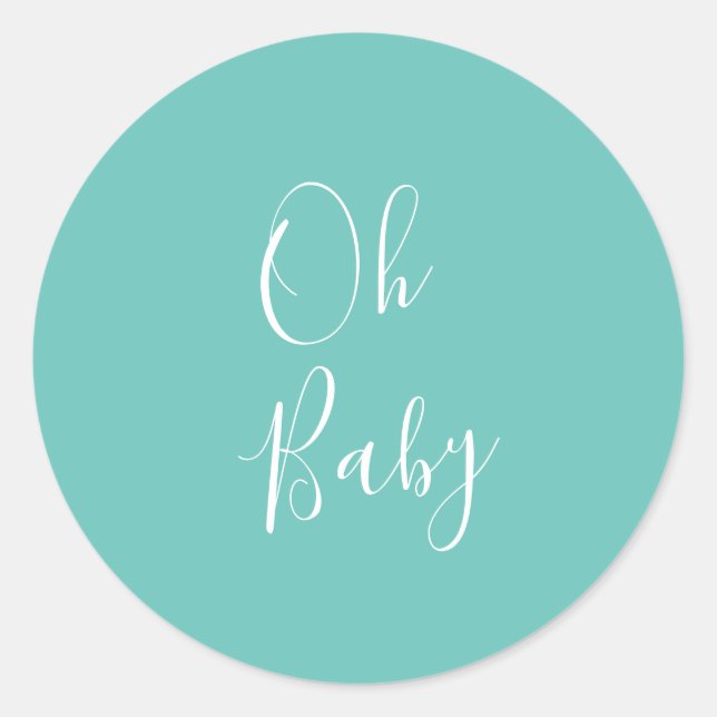 Oh Baby Envelope Classic Round Sticker (Front)