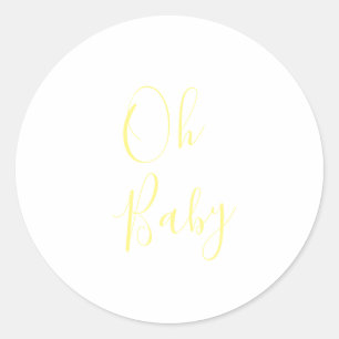 Oh Baby Envelope Classic Round Sticker