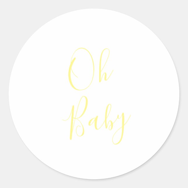 Oh Baby Envelope Classic Round Sticker (Front)